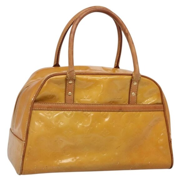 LOUIS VUITTON Monogram Vernis Tompkins Square Hand Bag Beige M91149 Auth PP774 - Picture 1 of 16
